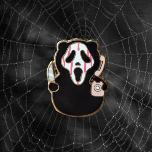 Ghost Face Enamel Pin - [PATREON VARIANT]