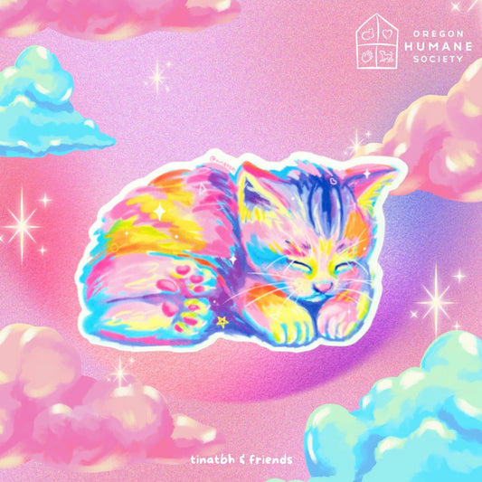 Dreamy Kitten Donation Sticker