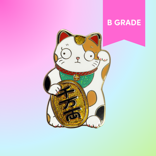 Lucky Cat Enamel Pin [B GRADE]