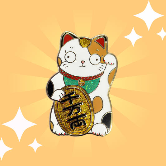 Lucky Cat Enamel Pin