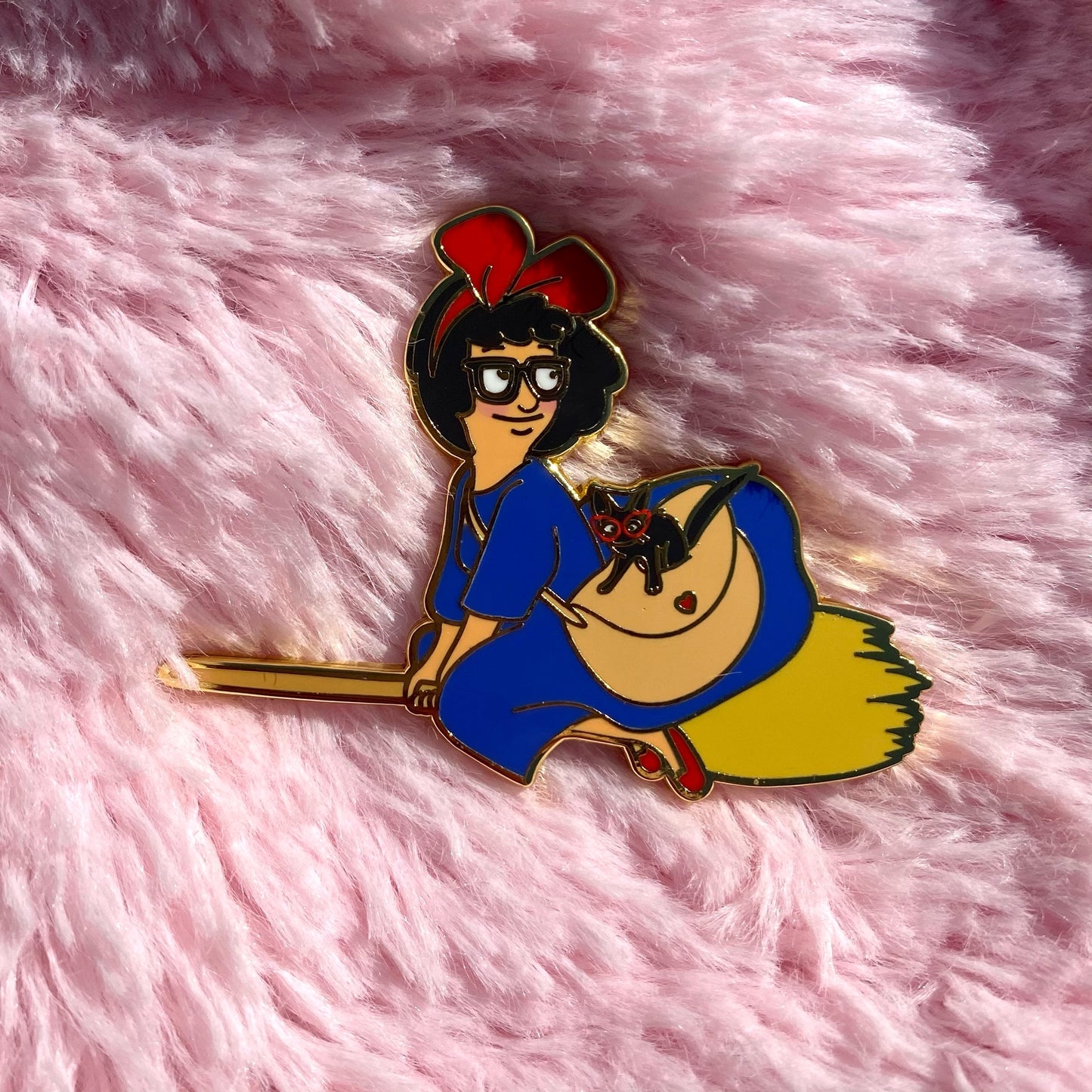 Blueberry Delivery Girl Enamel Pin